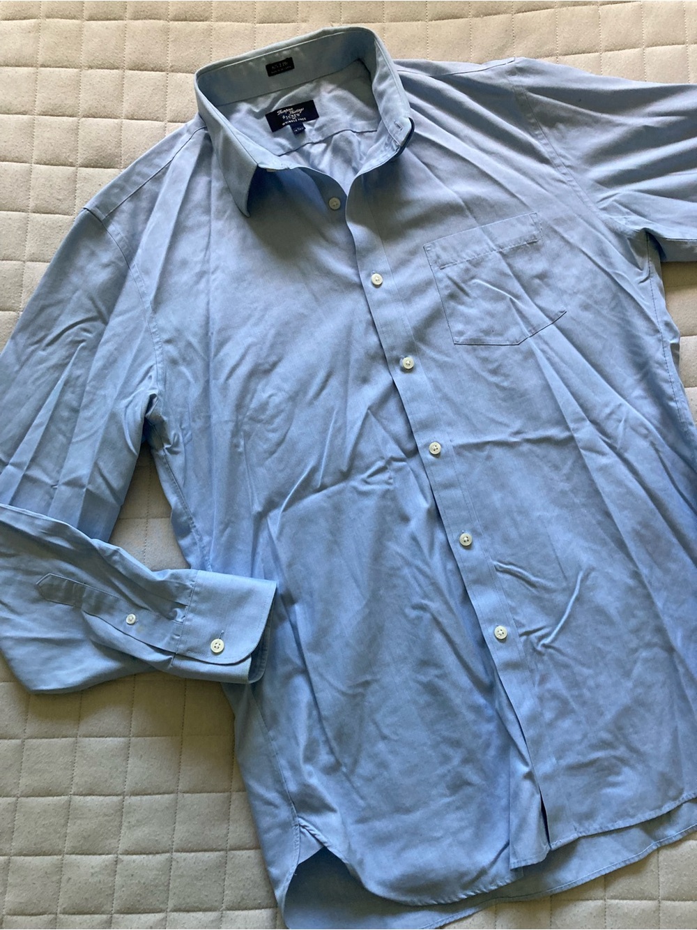 J. Crew Light Blue Men's Dress Shirt - Button-Up
